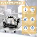 515126 2PC Front Wheel Hub and Bearing Assembly for 2009 2010 2011 Dodge Ram 1500 (from 12/08/2008)