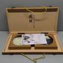 19 x19 Folding Go Game Set Board with and Bamboo Bowls and Imitation Jade Go Pieces。