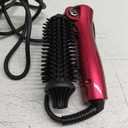 Mini Collaspe Hair Curler, Tangle-Free Curling Iron Brush and Volumizer, 1 inch Dual Voltage Travel-Friendly Tourmaline Ceramic Ionic Brush Styling Wand（Don't Blow Air