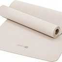 Keep 72" x 24" TPE Yoga Mat Non Slip, 1/4 Inch (6mm) Exercise Mat for Home Workout, Gym, Yoga, Pilates & Stretching with Carrying Strap, Oat White