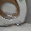 Mayfair Bennett Toilet Seat with Chrome Hinges, Slow Close Wood Seat, Secure Metal Hinges, Easy Install, Made in USA, Elongated, White