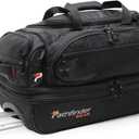 Pathfinder Gear 26 Inch Rolling Drop Bottom Duffel, Black, One Size (26")
