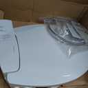 Brondell Bidet Toilet Seat Non-Electric Swash Seat, Fits Round Toilets, White Dual Nozzle System, Ambient Water Temperature Bidet with Easy Installation