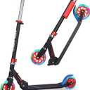 Kick Scooter - Collapsible Portable Kids Push Scooter - Lightweight Folding Design with High Visibility RGB Light Up LEDs on Wheels