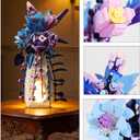 Flowers Bouquet Building Set Rose Compatible with Lego Flowers with vase Light for Adult Girl WomenBotanical Collection GothicMother's Day Easter Gifts Home Office Decor