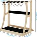 6-Board Surf Rack - Durable Wood Stand with Soft-Touch Foam Protection - Minimalist Design for Indoor Surfboard Storage, 43.3*45.6*15.7