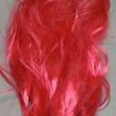 Long Straight Hot Pink Cosplay Wig with 2 Ponytails for Halloween Party Accessories Costume Dress-up
