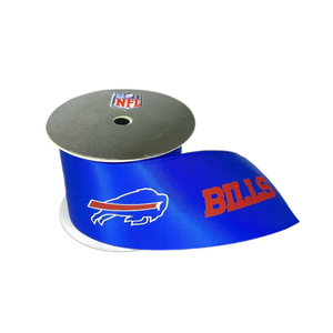 Buffalo Football Ribbon 21/4" Inches by 15Foot Satin Spool  USA Licensed Bows