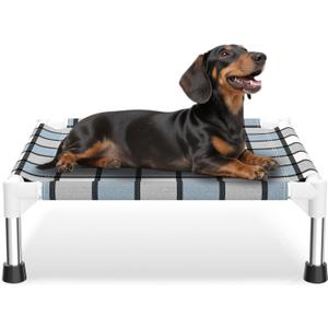 Caghash Elevated Outdoor Raised Dog Bed Outdoor Dogs Bed Lifted Pet Bed Dog Cot for Pet Taste Life, Start with A Pet Bed 20'' x 20'' x 6.5''