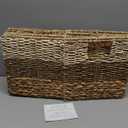 CHI AN HOME 11 Inch Cube Storage Bins, Wicker Storage Baskets for Cube Shelf, Natural Foldable Square Baskets for Storage, Large Woven Storage Bin with Handle, Baskets for Pantry, Living Room Set of 4 (10.5x10.5x10.5)