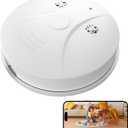 1080P HD Wireless Camera Smoke Detector for Home Security with App Control & Motion Detection,WiFi Indoor Security Camera with Night Vision & Loop Recording for Office,Garage,Shop,Pet