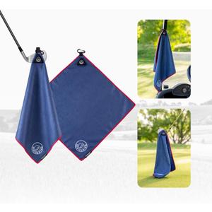 Stripebird - Magnetic Golf Towel (Blue) - Microfiber Golf Towel with Built-in Ultra-Strong Neodymium Magnetic Towel - 18" x 18" Golf Bag Towel