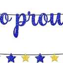 KatchOn, Glitter We are So Proud of You Banner - 10 Feet, No DIY | Congratulations Banner for 2026 Graduation Decorations | Graduations Banners 2026 for Blue Graduation Decorations 2026
