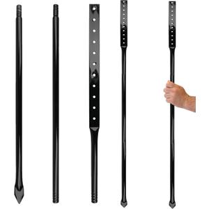 Metal Stakes for Yard Signs, 54-Inch Heavy Duty Posts, Black, 2-Pack