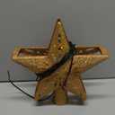 Christmas Tree Topper Star Lighted with Rotating Snowflake LED Projector, Gold Star 3D Glittered Christmas Xmas Tree Decorations Projector Angle Adjustable