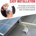 24PCS Standing Seam Roof Clamps, Metal Roof Fixing Clamps, Racking Bracket for Solar Panel Module Installation, Starlink Base, Heat Cable and Snow Guard Attachment