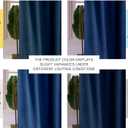 NICETOWN Navy Blue Velvet Blackout Curtains 90 inch Long, Rod Pocket & Back Tab Drapes Soft Privacy Protection Window Treatments for Hall (2 Pieces, 52" Wide)