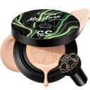2 x Cushion Foundation Air Cushion CC Cream - Natural Finish, Buildable Coverage Foundation, Even Skin Tone, Tattoo cover up, Moisturizing Concealer Cream Foundation Makeup (Nude)
