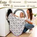 ZPECC Muslin Toddler Blanket Thicker, 47x47 Organic Cotton Kids Quilt Hypoallergenic for Baby Essentials Crib Stroller Daycare Cot, Butterfly
