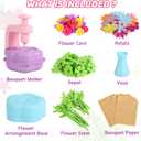 DAISRED Flower Craft Kits Toys for Kids, Arts and Crafts for Girls Ages 4-6-8, DIY Flower Making Kit for Kids, Art Craft Activity Toys, Birthday Gifts for 4 5 6 7 8 9 Year Old Girls Boys