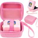 3 x MGZNMTY Carrying Case and Silicone Case for Bitzee Magicals Interactive Toy Digital Pet and Protective Skin Cover for New Bitsy Electronic Virtual Pet (Pink)