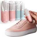 LOFT + IVY Shoe Deodorizer Balls  Ocean Fresh Scented Odor Eaters for Shoes, Gym Bags, Cars & Lockers  Compact Reusable Shoe Smell Remover Freshener Inserts  Long Lasting 4-Pack Sneaker Pills (Blue, Pink)