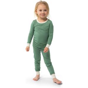 Warm Cuddles Soft Viscose from Bamboo Pajamas for Kids - Toddler Pajamas for Boys & Girls - Two Piece Set PJs (7-8 Years, Green)