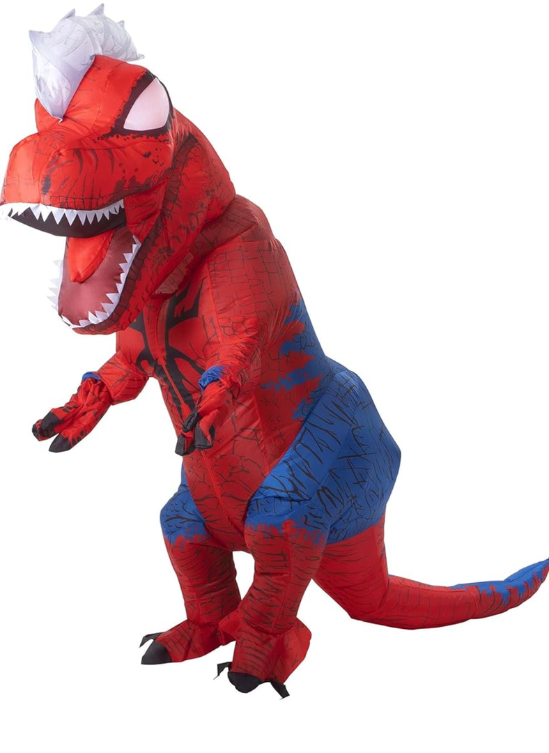 MARVEL Spider-Rex Adult Inflatable Costume - Inflatable Jumpsuit with Built-In Fan, Gloves, and Battery Box