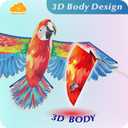 ORGCLDKT- 3D Lifelike Style Bird/Eagle Kite, Super Easy to Fly with, Ideal for Kids, Adults, Girls, Boys. Kites for The Beach, Grassland, Hiking (59")