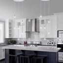 3-Lights Modern Crystal Chandelier Pendant Lights for Kitchen Island LED Dimmable Light fixtures Adjustable Hanging Ceiling for Dining Room Hallway 3000K 6000K (Chrome)