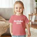 Birthday Girl Shirt Outfit Year Old Kids for Toddler 1st 2nd 3rd 4th 5th 6th 7th (Pink)