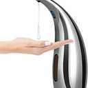 Soap Dispenser,Touchless Bath Kitchen Countertop Automatic Soap Dispenser with Infrared Motion Sensor,IPX6 Waterproof.Perfect for Bathroom and Kitchen. (Silver)