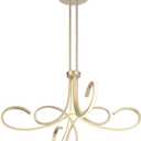 GEORGE KOVACS P5436-697-L Astor LED Chandelier, 1-Light, 24 Total Watts, 21-in H x 32-in W, Soft Gold, 32" Wide x 21-Inch Height