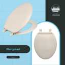 Centoco Elongated Plastic Toilet Seat, Fits Kohler/American Standard/TOTO, Standard Economy Model, Made in the USA, DSAMAZ16-106, Bone
