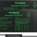 VIVOSUN 2 Pack Durable Waterproof Seedling Heat Mat 10" x 20.75" UL & MET-Certified Warm Hydroponic Heating Pad for Germination, Indoor Gardening, Greenhouse (10"x20.75")