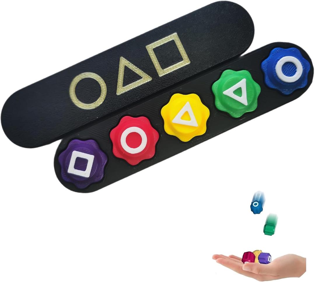 2 x Gonggi Game Traditional Korean Jacks 5 Stones Set for Women Men (Squid Color)