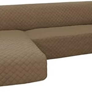 Easy-Going Sofa Slipcover L Shape Sofa Cover Sectional Couch Cover Chaise Lounge Slip Cover Reversible Sofa Cover Furniture Protector Cover for Pets Kids Children Dog Cat (X-Large,Camel/Camel)