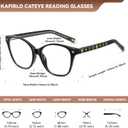 2 x Bifocal Reading Glasses Women Cat Eye Blue Light Blocking Computer Reader Clear Top No Line Transition Ladies Eyewear