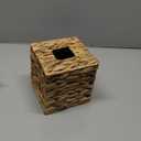 Tissue Box Cover Square, Rattan Tissue Box Holder -Boho Decorative Woven Facial Tissue Holder on Table and Bathroom by YANGQIHOME, 5.9" L x 5.9" W x 5.9" H