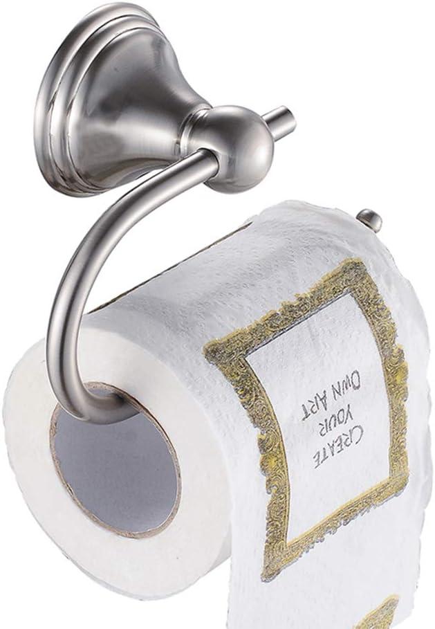 Wall Mounted Bathroom Paper Holder,Hanging Toilet Paper Holder Single Post,Nickel Finish