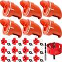 TAOGU Chicken Feeder No Waste Automatic Poultry Feeder Ports Chicken Feeders and Waterer Set Chicken Feeders Kit