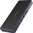 iVANKY 14-in-1 FusionDock Pro 1+ for M1/ M2/ M3/M4 MacBook DisplayLink Docking Station with 180W Power Adapter, Triple 4K@60Hz Monitor Mac mini Air Dock 3HDMI 2.0, 96W PD, 10Gbps, 2.5GbE, SD/TF 4.0