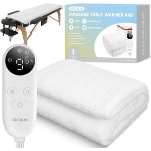 Massage Table Warmer Heating Pad Professional SPA Massage Bed Warmer with 9 Timer, 9 Heat Settings, Overheat Protection for Massage Bed & Spa, Thickened & Soft Fleece, 30" x 71"