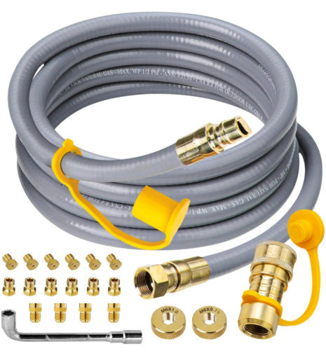 Propane to Natural Gas Conversion Kit for Blackstone 28"/36" Griddle, 10 FT 3/8" ID Natural Gas Hose With 3/8" Female Flare Fitting for Tailgater, Rangetop Combo & Burner Stove, 1/2 PSI