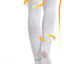 MGANG Ted Hose Thigh High Anti Embolism Compression Stockings for Women & Men, Surgical Compression Stockings, 15-20 mmHg Compression TED Hose Socks with Inspect Toe Hole, 1 Pair, White XL