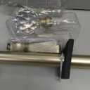 EXCLUSIVE HOME Crystal Ball 1" Curtain Rod and Coordinating Finial Set, Gold, Adjustable 66"-120"
