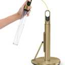 simplehuman Standing Paper Towel Holder with Spray Pump, Brass Stainless Steel, Gold