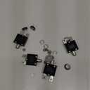 Thermal Circuit Breaker, 50 Amp Push Button Manual Reset Circuit Breaker 50V DC 125/250VAC 50/60Hz with Quick Connect Terminals and Waterproof Button Transparent Cap 4Pcs