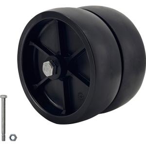 Rockane 6'' 2 Packs Boat Trailer Jack Wheels Replacement, Heavy Duty 2000lbs Capacity with Mounting Hardware, Fits Boat Trailer Jacks with Dual Wheels (2 Packs)