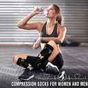 6 Pack Copper Compression Socks for Women and Men Circulation-Best Support for Medical,Running,Nursing,Athletic